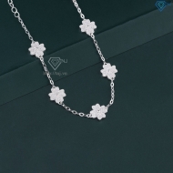 Lắc tay cỏ 4 lá may mắn đính kim full cương Moissanite LTNM0024