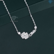Lắc tay cỏ 4 lá chữ Love đính full kim cương Moissanite 4.0mm LTNM0025