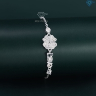 Lắc tay cỏ 4 lá chữ Love đính full kim cương Moissanite 4.0mm LTNM0025