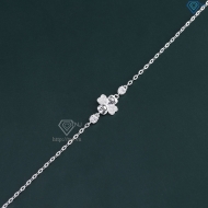 Lắc tay cỏ 4 lá may mắn đính full kim cương Moissanite 4.0mm LTNM0026