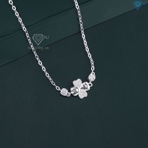 Lắc tay cỏ 4 lá may mắn đính full kim cương Moissanite 4.0mm LTNM0026