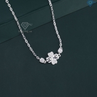 Lắc tay cỏ 4 lá may mắn đính full kim cương Moissanite 4.0mm LTNM0026