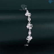 Lắc tay cỏ 4 lá may mắn đính kim cương Moissanite 4.0mm LTNM0027