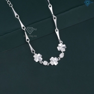 Lắc tay cỏ 4 lá may mắn đính kim cương Moissanite 4.0mm LTNM0027
