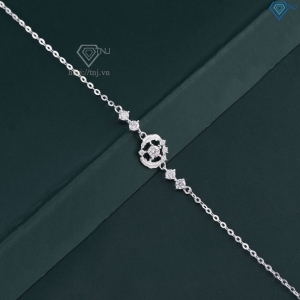 Lắc tay bạc nữ lông vũ đính full kim cương Moissanite LTNM0030