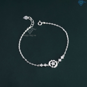 Lắc tay bạc nữ lông vũ đính full kim cương Moissanite LTNM0030