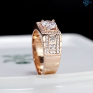 Nhẫn bạc nam xi mạ vàng hồng bản nhỏ NNA0669-XH - Trang sức TNJ