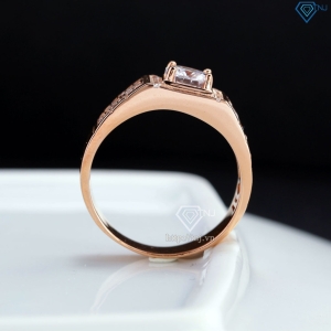 Nhẫn bạc nam xi mạ vàng hồng bản nhỏ NNA0669-XH - Trang sức TNJ