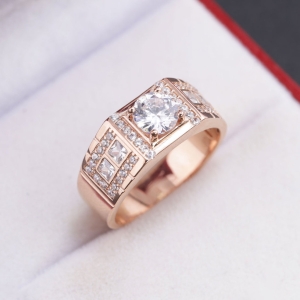 Nhẫn bạc nam xi mạ vàng hồng bản nhỏ NNA0669-XH