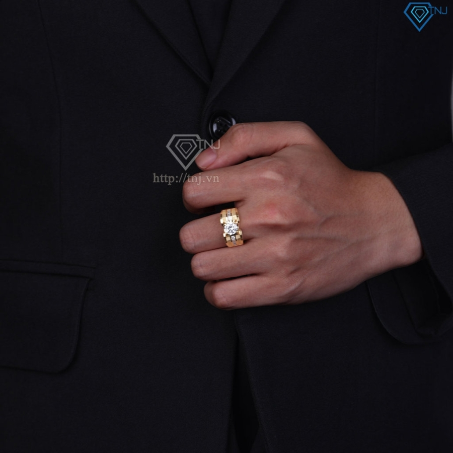 Nhẫn nam bạc xi mạ vàng 18k đẹp NNA0452-XV- Trang sức TNJ
