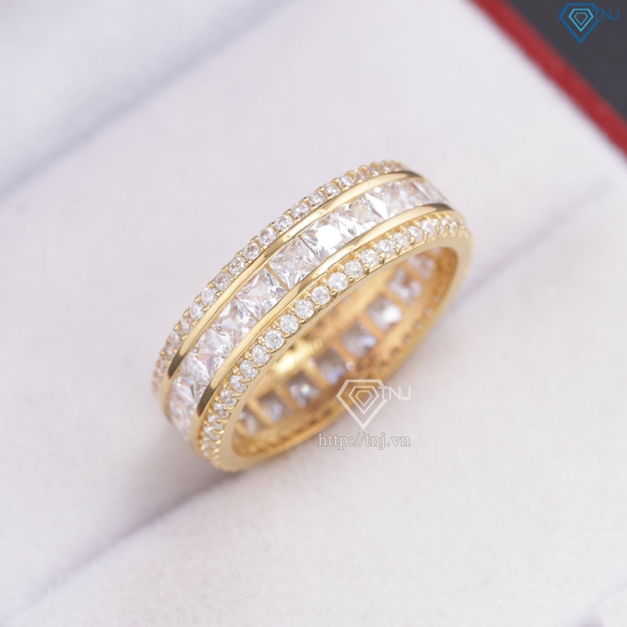 Nhẫn nam bạc xi mạ vàng 18k full đá NNA0462-XV- Trang sức TNJ