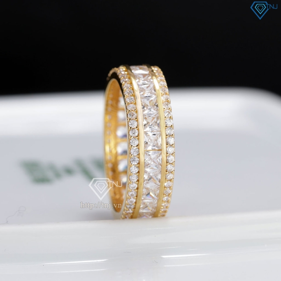 Nhẫn nam bạc xi mạ vàng 18k full đá NNA0462-XV- Trang sức TNJ