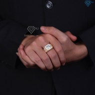 Nhẫn nam bạc xi mạ vàng 18k bản to NNA0802-XV- Trang sức TNJ