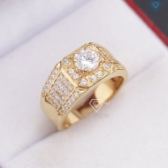 Nhẫn nam bạc xi mạ vàng 18k đính đá NNA0873-XV Trang sức TNJ