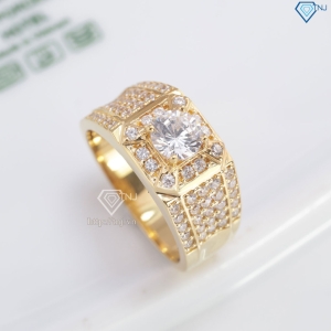 Nhẫn nam bạc xi mạ vàng 18k đính đá NNA0873-XV Trang sức TNJ