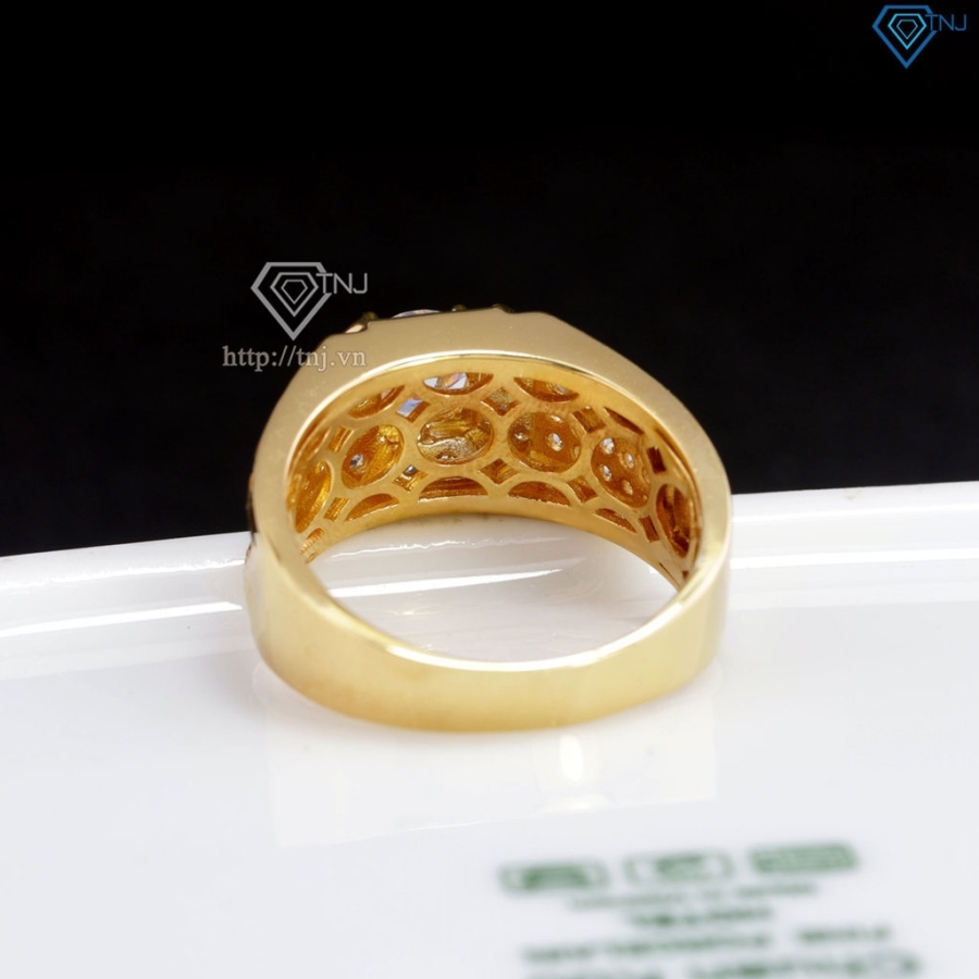 Nhẫn nam bạc xi mạ vàng 18k đính đá NNA0873-XV Trang sức TNJ