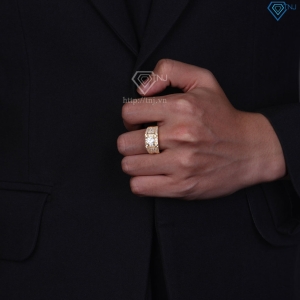 Nhẫn nam bạc xi mạ vàng 18k đính đá NNA0873-XV Trang sức TNJ