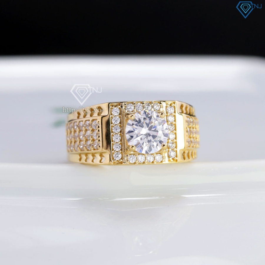 Nhẫn nam bạc xi mạ vàng 18k hoạ tiết mũi tên NNA0867-XV Trang sức TNJ