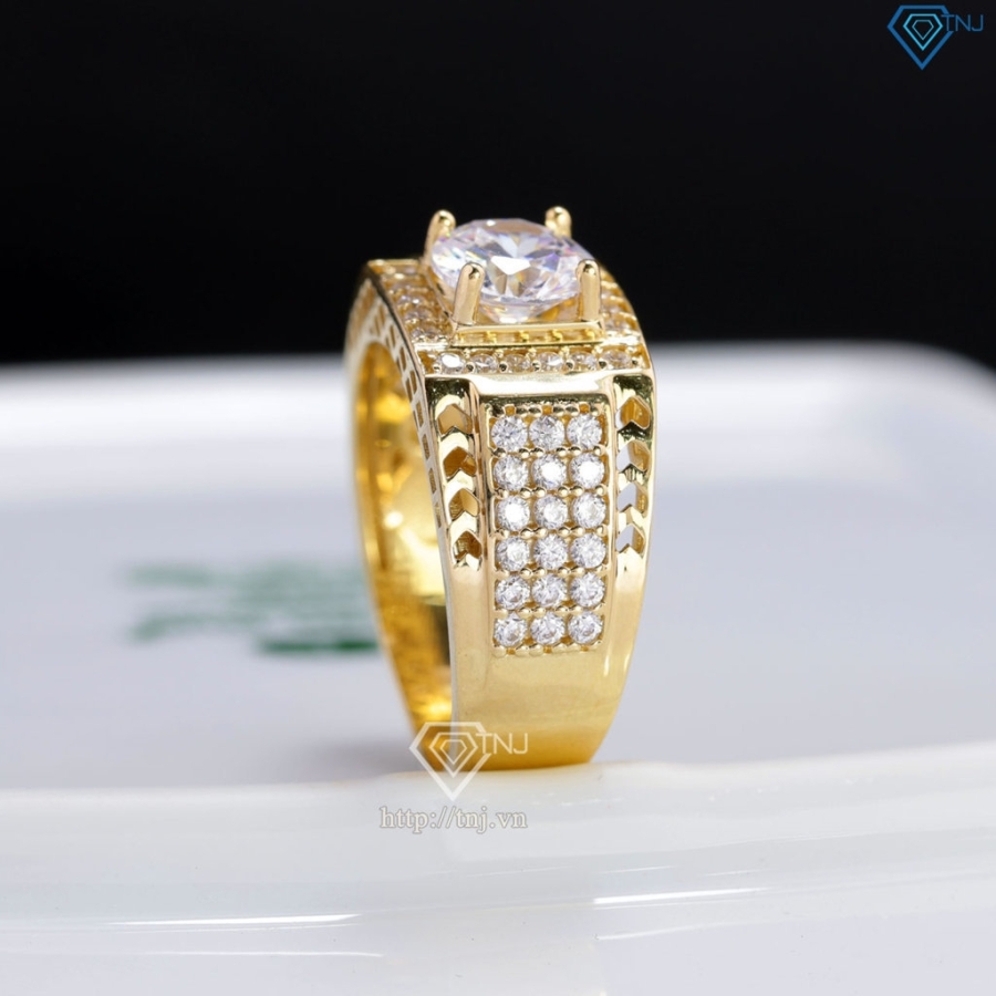 Nhẫn nam bạc xi mạ vàng 18k hoạ tiết mũi tên NNA0867-XV Trang sức TNJ