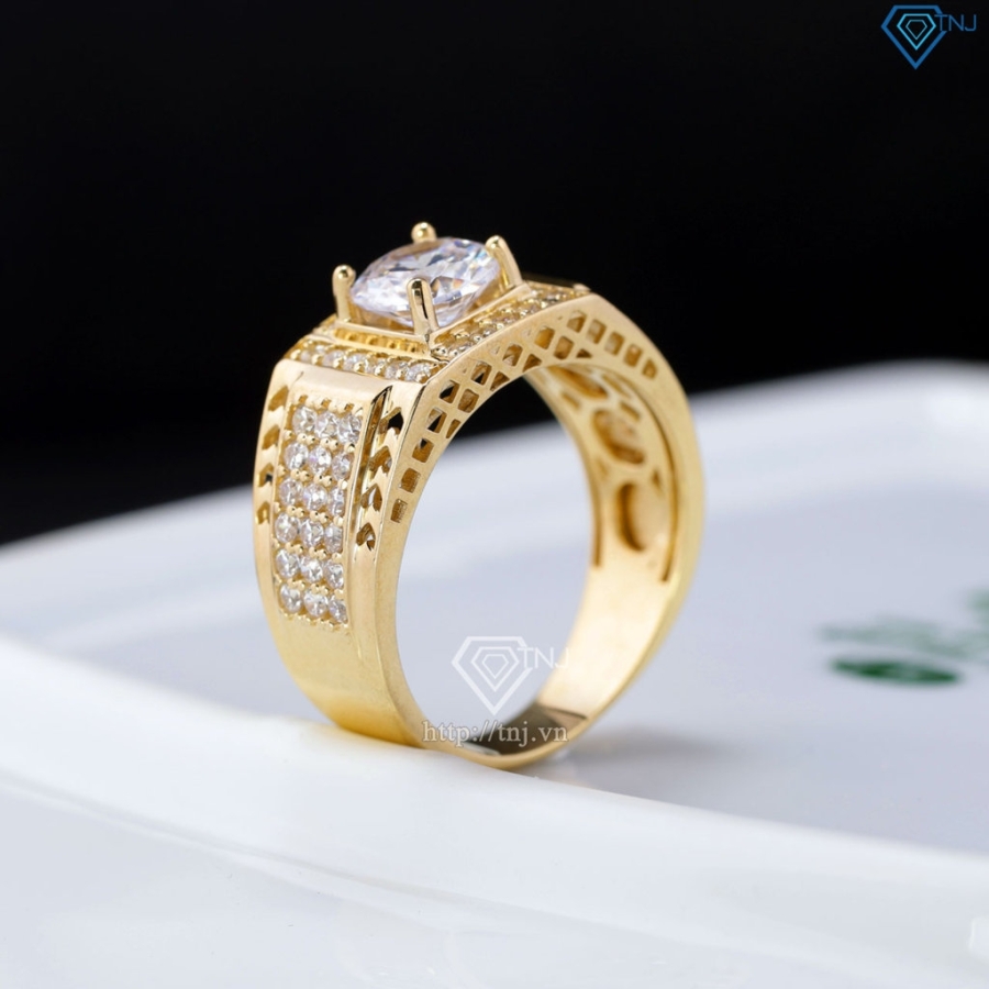 Nhẫn nam bạc xi mạ vàng 18k hoạ tiết mũi tên NNA0867-XV Trang sức TNJ