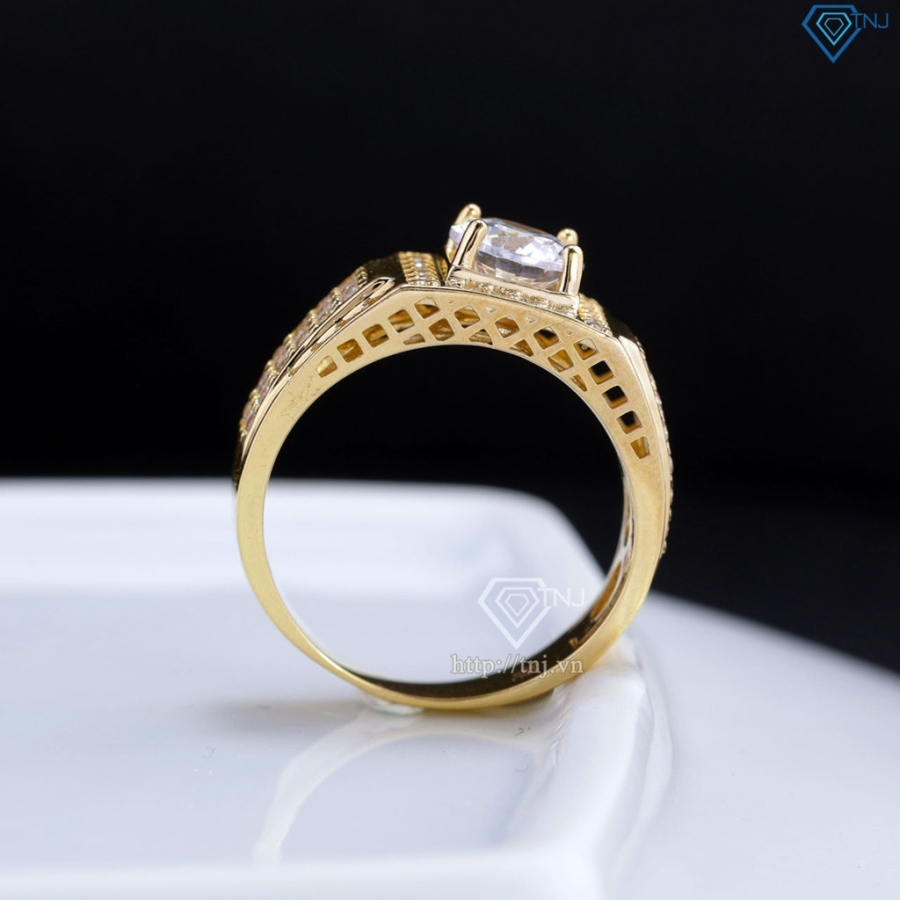 Nhẫn nam bạc xi mạ vàng 18k hoạ tiết mũi tên NNA0867-XV Trang sức TNJ