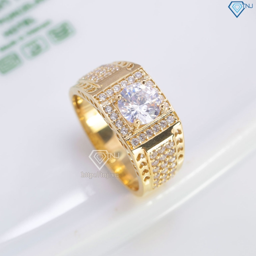 Nhẫn nam bạc xi mạ vàng 18k hoạ tiết mũi tên NNA0867-XV Trang sức TNJ