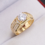 Nhẫn nam bạc xi mạ vàng 18k bản nhỏ NNA0579-XV