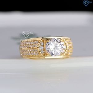 Nhẫn nam bạc xi mạ vàng 18k bản nhỏ NNA0579-XV Trang sức TNJ