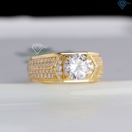 Nhẫn nam bạc xi mạ vàng 18k bản nhỏ NNA0579-XV Trang sức TNJ