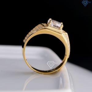 Nhẫn nam bạc xi mạ vàng 18k bản nhỏ NNA0579-XV Trang sức TNJ