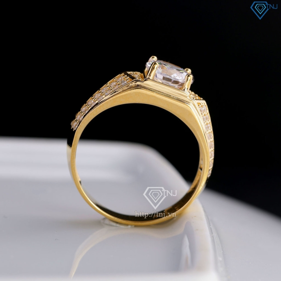 Nhẫn nam bạc xi mạ vàng 18k bản nhỏ NNA0579-XV Trang sức TNJ