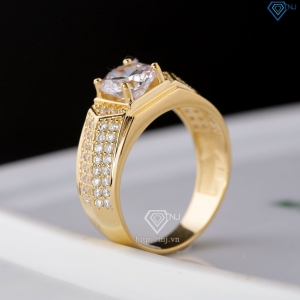 Nhẫn nam bạc xi mạ vàng 18k bản nhỏ NNA0579-XV Trang sức TNJ