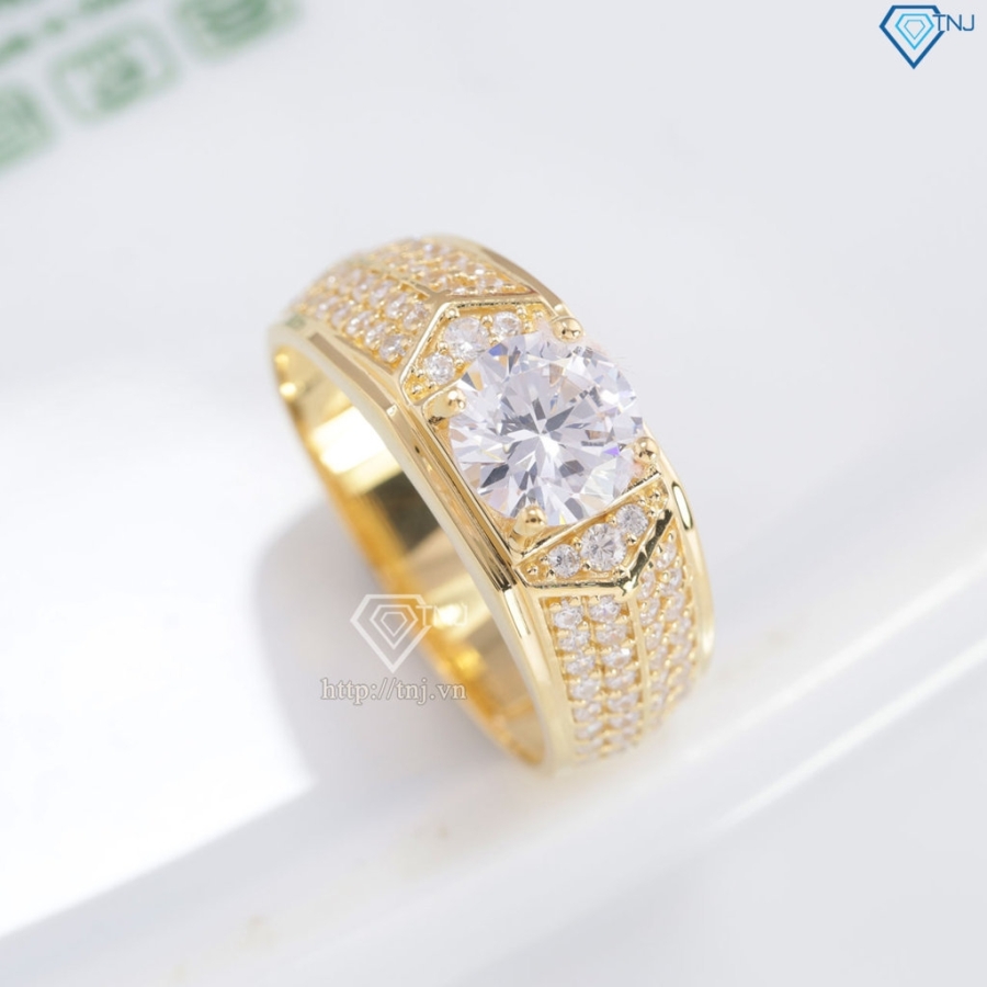 Nhẫn nam bạc xi mạ vàng 18k bản nhỏ NNA0579-XV Trang sức TNJ