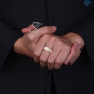 Nhẫn nam bạc xi mạ vàng 18k bản nhỏ NNA0579-XV Trang sức TNJ