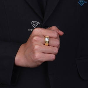Nhẫn nam bạc kim tiền xi mạ vàng 18k NNA0848-XV Trang sức TNJ