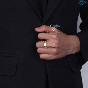 Nhẫn nam bạc kim tiền nhỏ xi mạ vàng 18k NNA0879-XV Trang sức TNJ