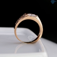 Nhẫn bạc nam xi mạ vàng hồng kim tiền bản nhỏ NNA0879- - Trang sức TNJ