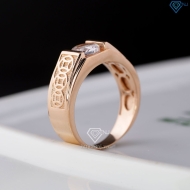 Nhẫn bạc nam xi mạ vàng hồng kim tiền bản nhỏ NNA0879- - Trang sức TNJ