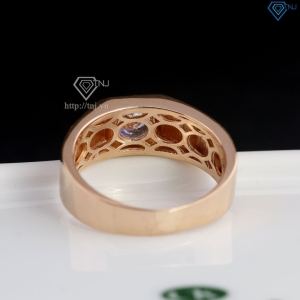 Nhẫn bạc nam xi mạ vàng hồng kim tiền bản nhỏ NNA0879- - Trang sức TNJ