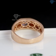 Nhẫn bạc nam xi mạ vàng hồng kim tiền bản nhỏ NNA0879- - Trang sức TNJ