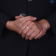 Nhẫn bạc nam xi mạ vàng hồng kim tiền bản nhỏ NNA0879- - Trang sức TNJ