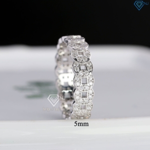 Nhẫn nam kim tiền đính full kim cương Moissanite NNAM0250