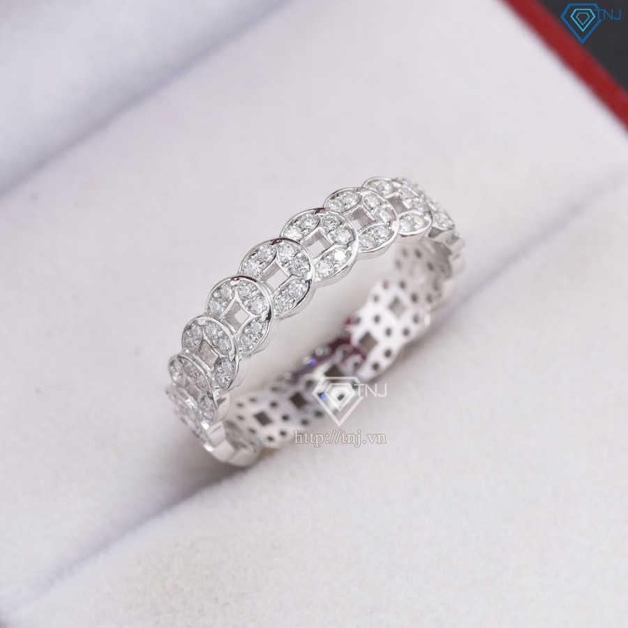 Nhẫn nam kim tiền đính full kim cương Moissanite NNAM0250