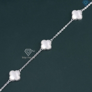 Lắc tay bạc nữ cỏ 4 lá đính đá trắng LTN0287 - Trang Sức TNJ