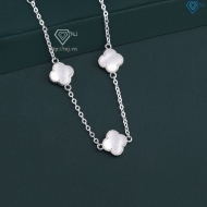 Lắc tay bạc nữ cỏ 4 lá đính đá trắng LTN0287 - Trang Sức TNJ