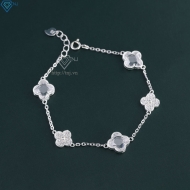 Lắc tay bạc nữ cỏ 4 lá đính đá đẹp LTN0444 - Trang Sức TNJ
