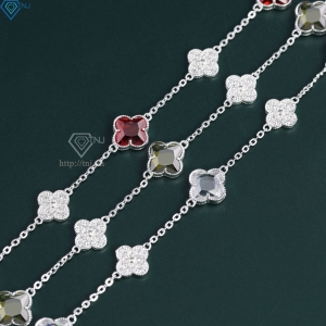 Lắc tay bạc nữ cỏ 4 lá đính đá đẹp LTN0444 - Trang Sức TNJ