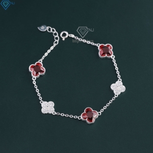 Lắc tay bạc nữ cỏ 4 lá đính đá đẹp LTN0444 - Trang Sức TNJ