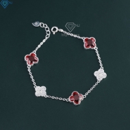 Lắc tay bạc nữ cỏ 4 lá đính đá đẹp LTN0444 - Trang Sức TNJ