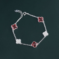 Lắc tay bạc nữ cỏ 4 lá đính đá đẹp LTN0444